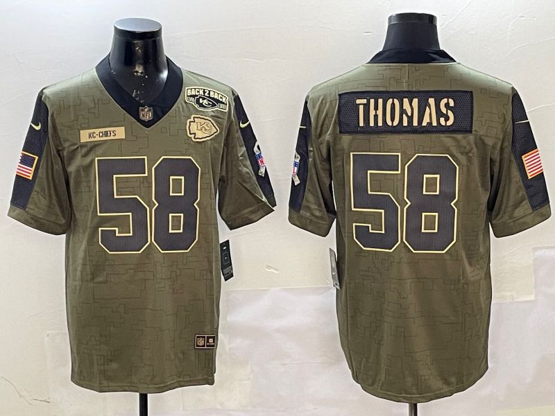 Men Kansas City Chiefs #58 Thomas Green 2025 Nike Salute to Service Limited NFL Jersey style 5